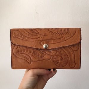 Vintage Handmade Leather Wallet Sergios Collection